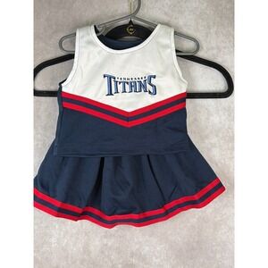 Genuine Stuff Tennessee Titans Cheerleader Set Kids 2T Navy White NFL Outfit